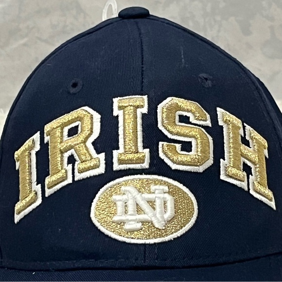 Notre Dame Irish Adjustable Snap Back Navy Blue & Gold Ball Ball Cap - Picture 14 of 15
